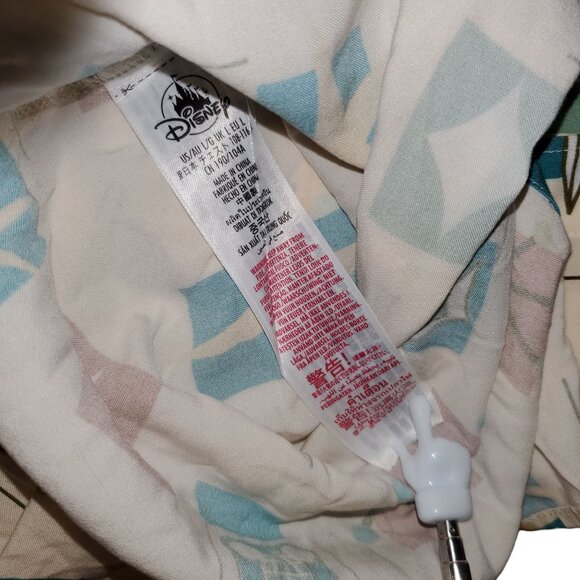 Disney Fantasyland Woven Camp Shirt Men's L Short Sleeve Button Up Starburst AOP - Picture 8 of 9